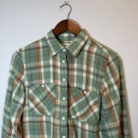 Ralph Lauren Denim & Supply RL Utility Green Plaid Shirt Women's Size Medium - Picture 3 of 11